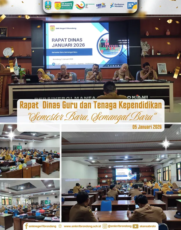 Rapat Dinas Guru dan Tenaga Kependidikan. Semester Baru, semangat baru. 05 Januari 2026