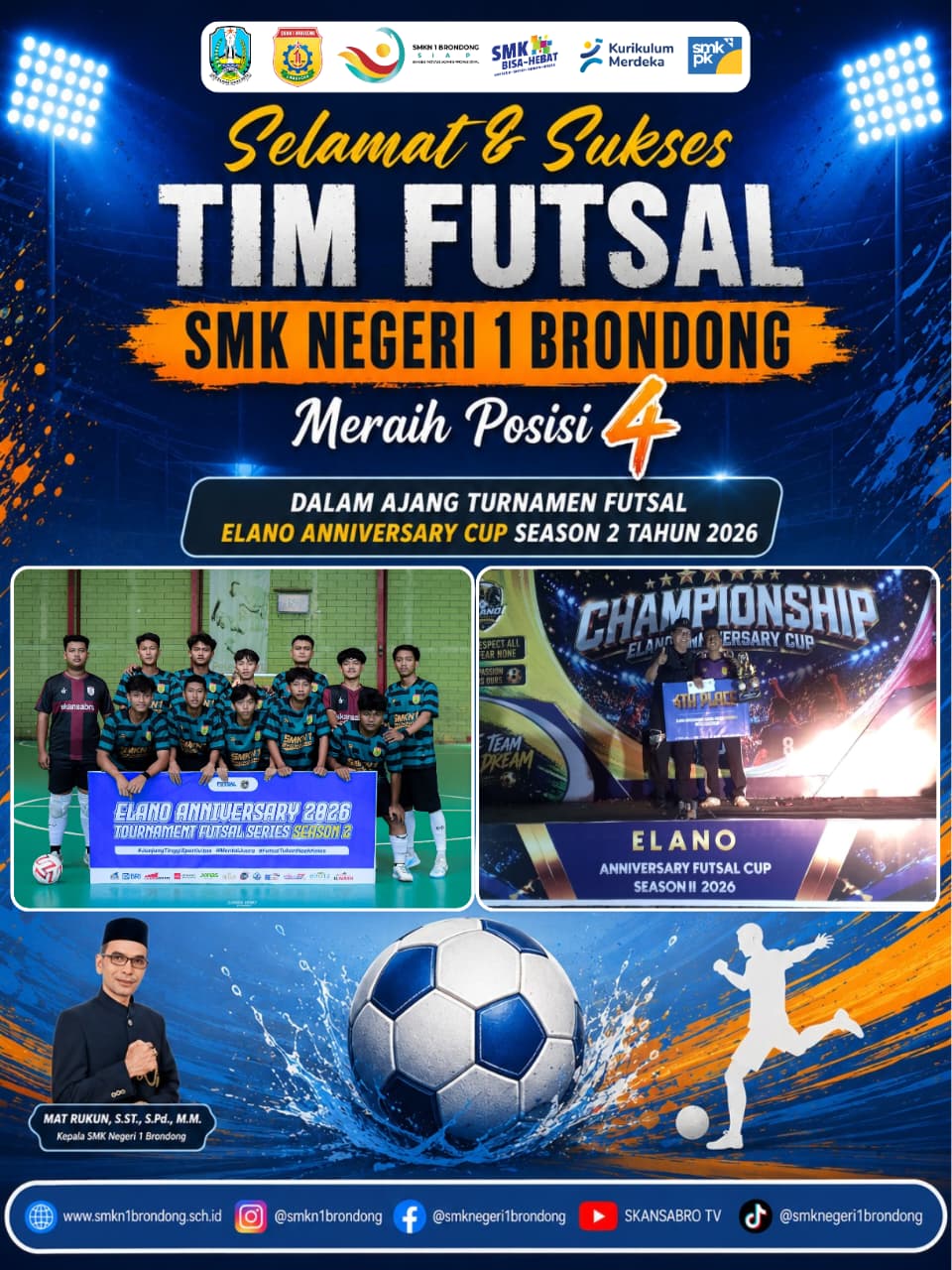 TIM FUTSAL Meraih Posisi Ke 4 pada Tournament ELANO Aniversary Seasion 2 Tahun 2026 