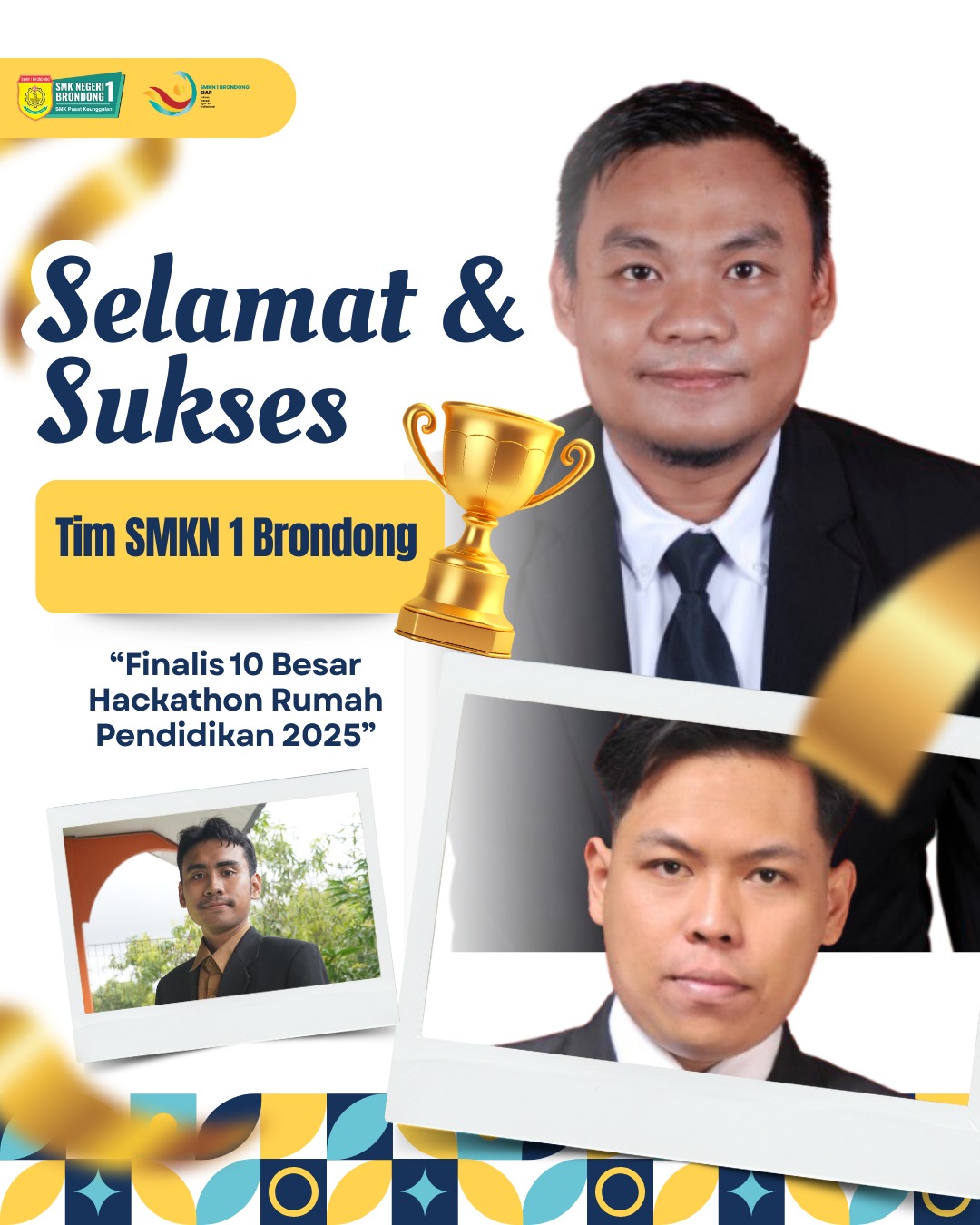 Selamat dan sukses untuk tim hackathon SMK Negeri 1 Brondong yang masuk 10 besar 