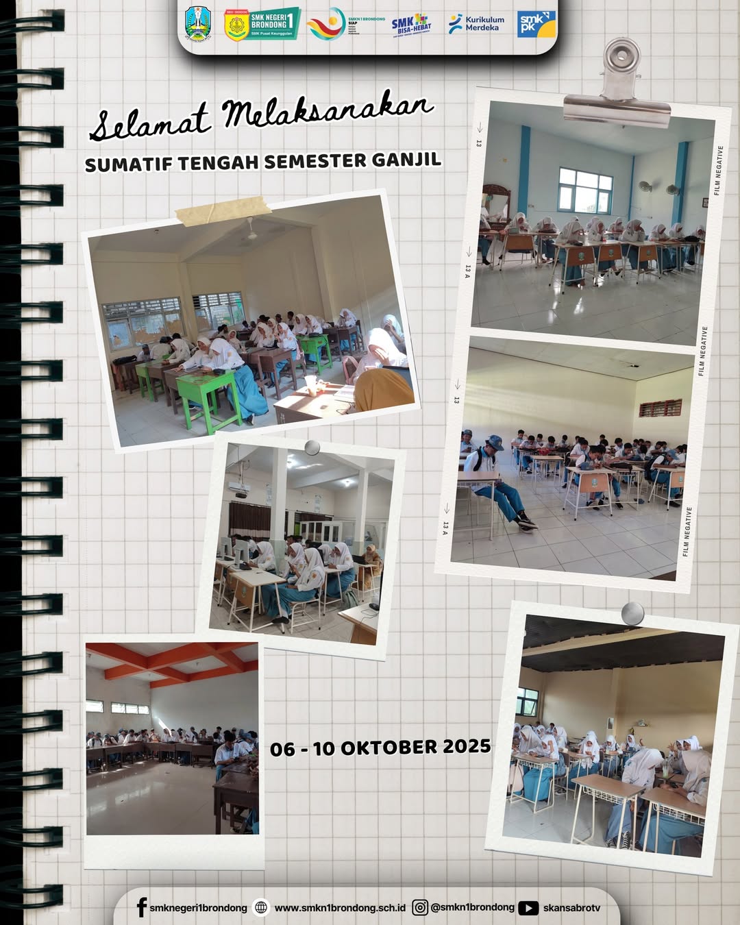 Selamat Melaksanakan Sumatif Tengah Semester Ganjil -STS- untuk siswa siswi SMK Negeri 1 Brondong. S